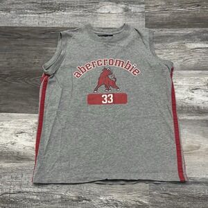Vintage Abercrombie Fitch Shirt Size M Red Graphic Pin Up Cute Y2K Tank Top Bull